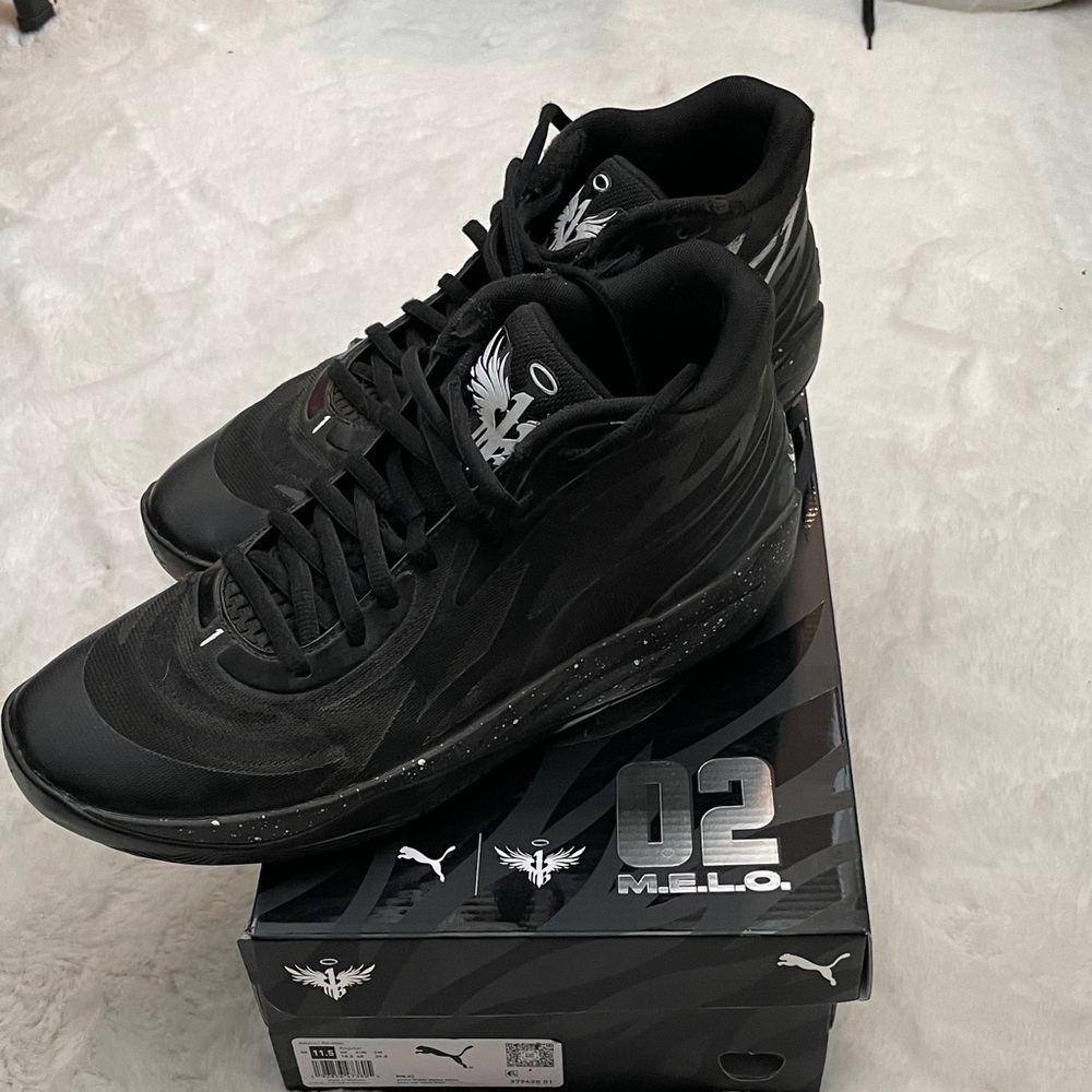 Puma Black High-Top Athletic Shoes 02 M.E.L.O. Men’s 11.5
